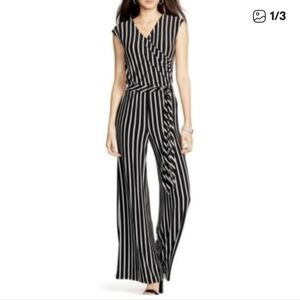 Ralph Lauren Striped Wide Leg Jumpsuit Size Small